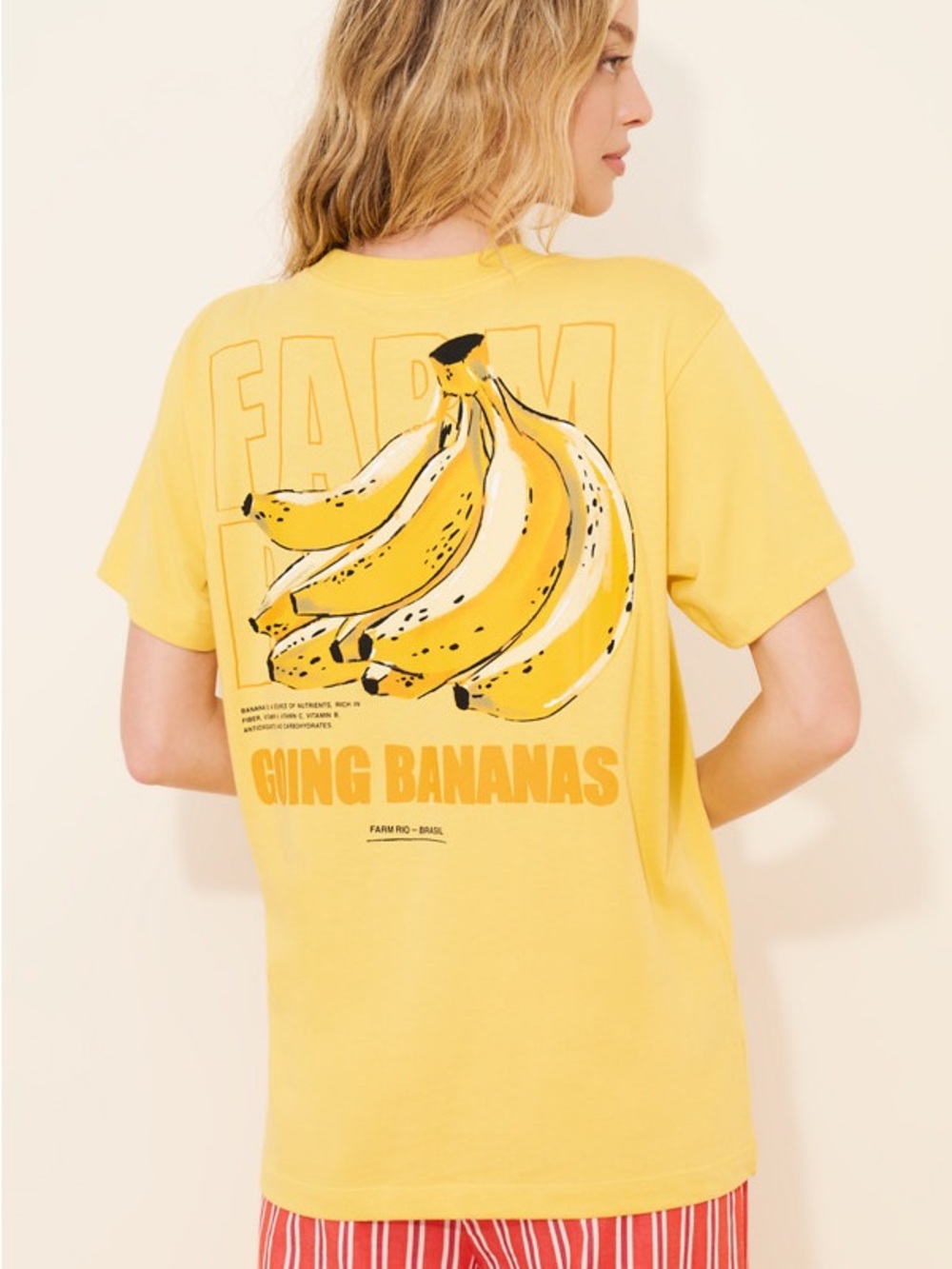 Farm Rio Tropical Bananas Relaxed Graphic Tee
